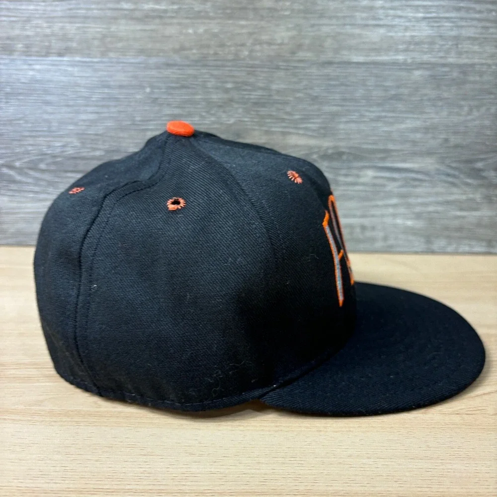 Vintage Florida Marlins Hat Cap Fitted 7 1/4 Black‎ Wool Pro Model USA Made